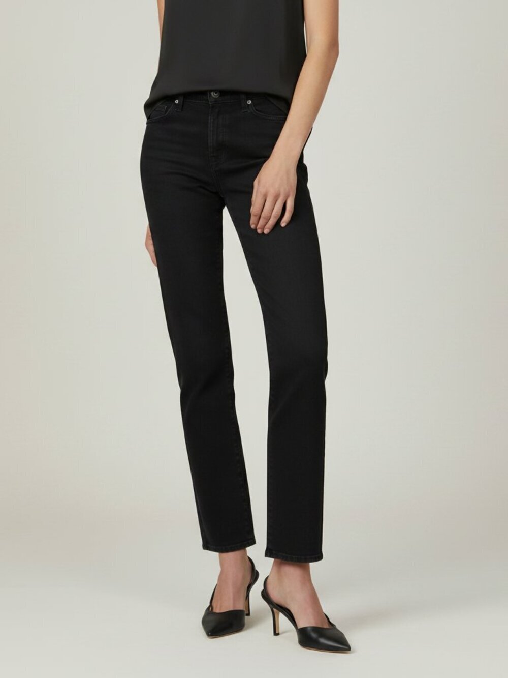 DOLCE & GABBANA Women’s Black Straight Leg Designer Jeans Pants sz 12 tapered